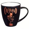 Black Porcelain 'Caffiend' Mug