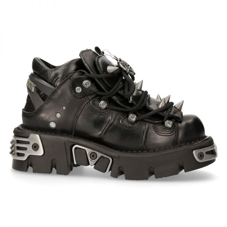 Black New Rock Metallic Shoes M.110-S1 