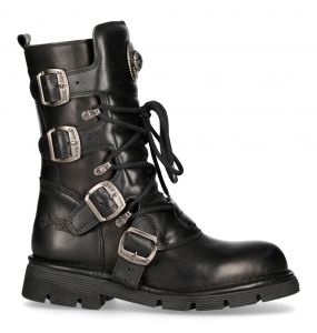 Black Itali and Nomada Leather New Rock Comfort Light Boots