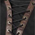 Black and Brown Long Sleeves 'Nautilus' Top