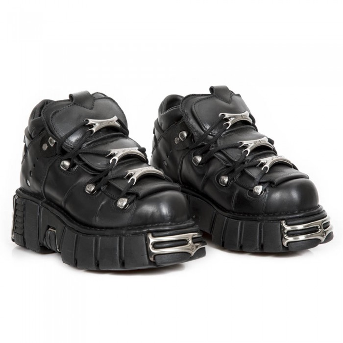 Black Itali New Rock Metallic Shoes M.106-S1 • the dark store™