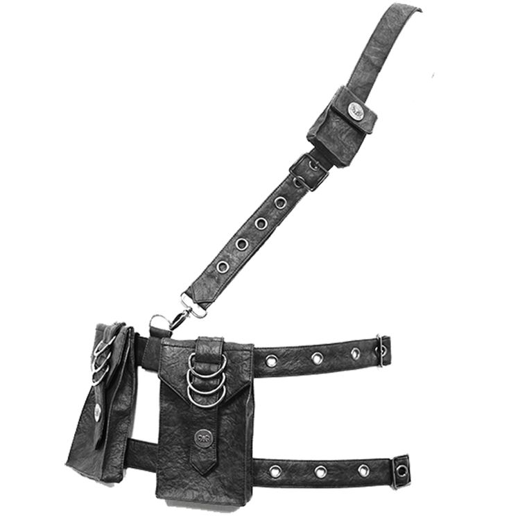 Black 'Altaïr' Harness Belt by Devil Fashion • the dark store™