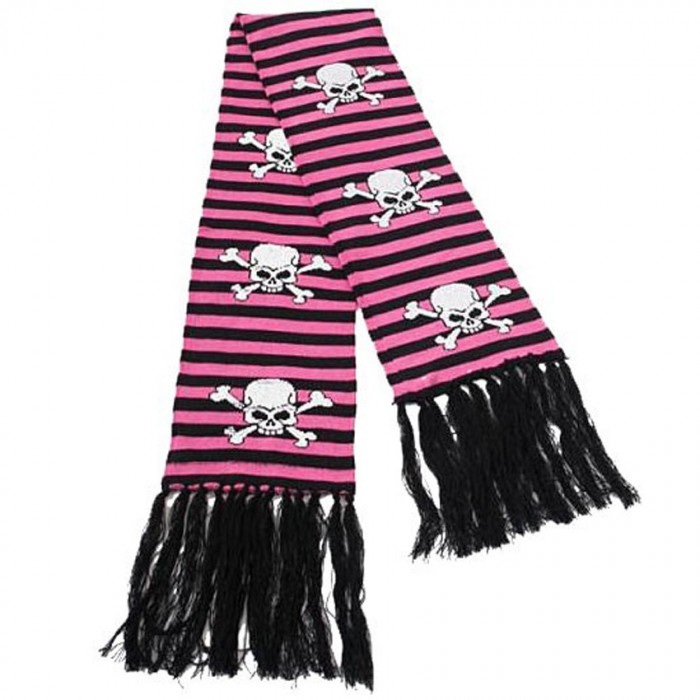 pink skull scarf