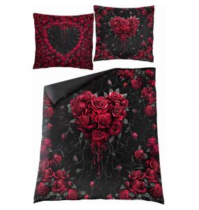 Double Duvet Cover 'Bleeding Heart' with Pillowcases