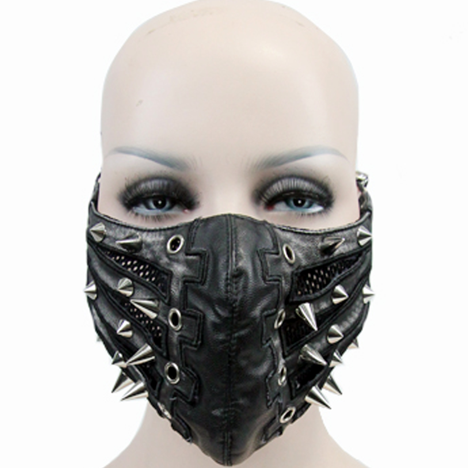 Black 'Silver Pinned' Face Mask by Devil Fashion• the dark store™