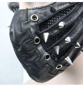 Black 'Silver Pinned' Face Mask