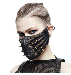 Black 'Copper Pinned' Face Mask