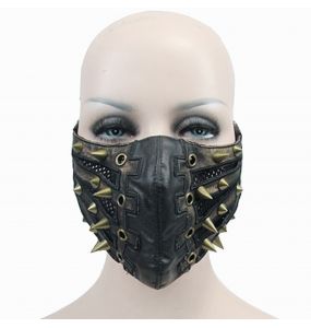 Black 'Copper Pinned' Face Mask