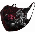 Masque 'Dragon Rose' Noir et Rouge