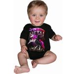 Black 'Metallicorn' Baby Sleepsuit
