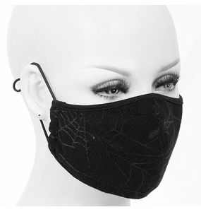Black 'Spider Web' Face Mask
