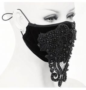 Black 'Gothic Butterfly' Face Mask