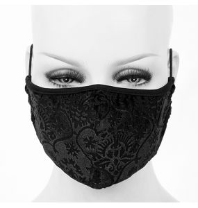 Black 'Brocade' Face Mask