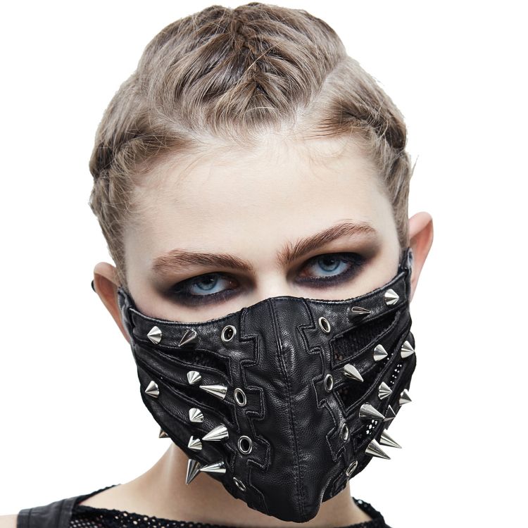 Masque 'Silver Pinned' Noir