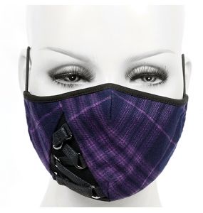 Puple Face Mask with Black Laces