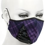 Puple Face Mask with Black Laces