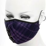 Puple Face Mask with Black Laces