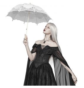 White 'Fairy' Gothic Lolita Umbrella