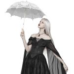 Ombrelle Gothic Lolita 'Black Fairy' Blanche