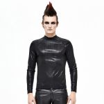 Bright Black 'Cyber Punk' Long Sleeve T-Shirt