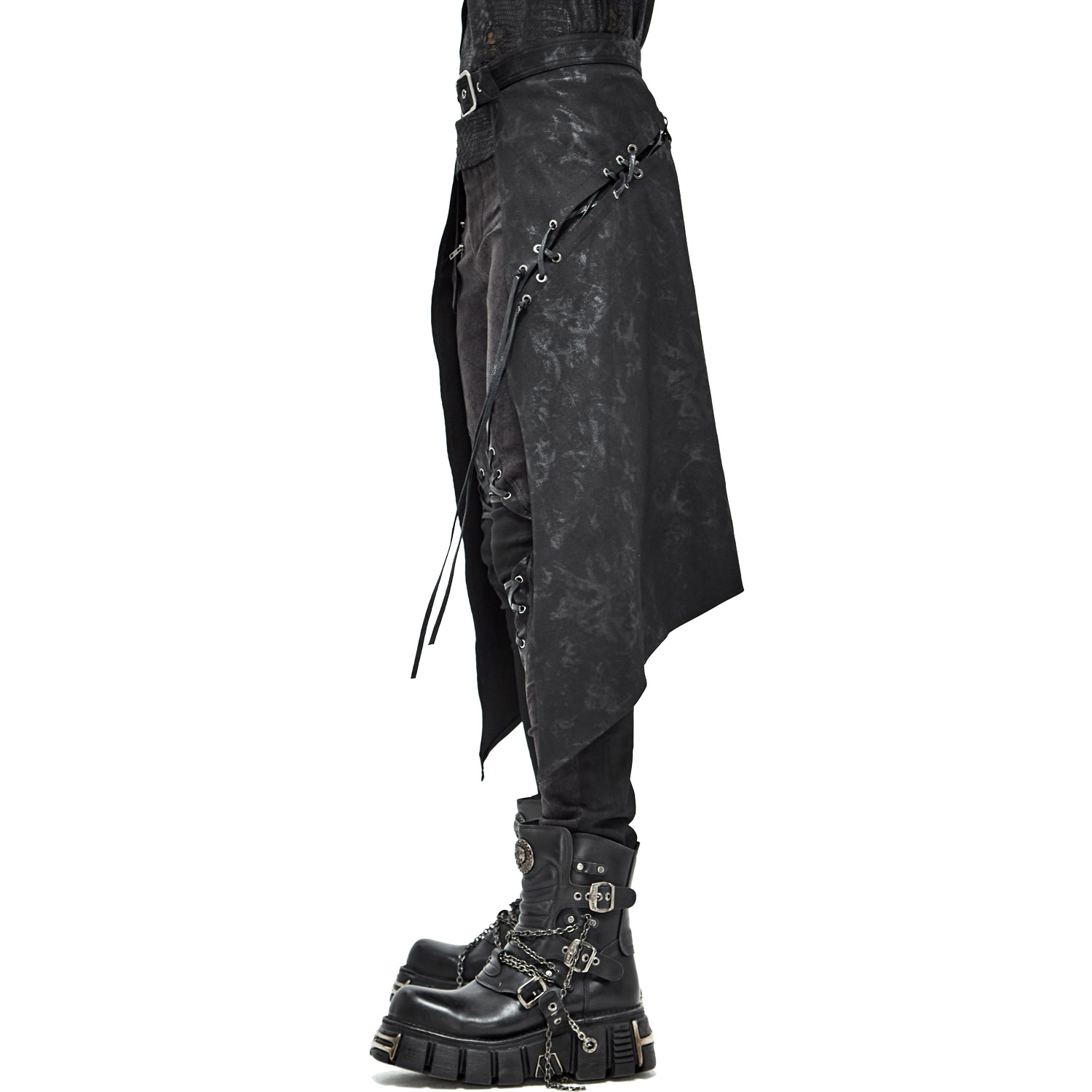 Anthracite black 'Golgotha' Skirt Kilt by Devil Fashion • the dark store™