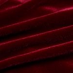 Robe asymétrique 'Bara' en Velours Rouge