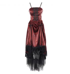Robe Gothique 'Narcissa' Rouge