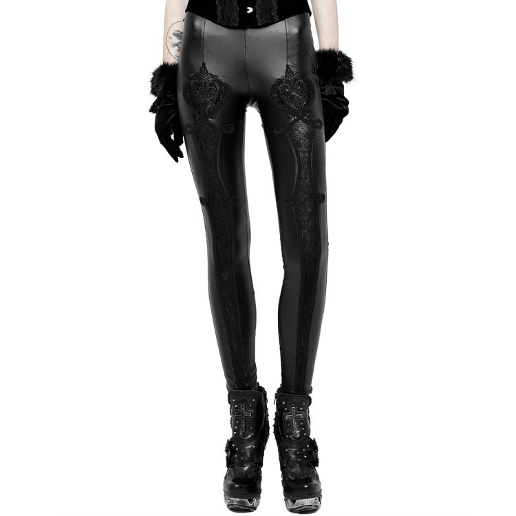 Devil Fashion Punk Women Leather Leggings Pants Sexy Gothic Motorcycle Shiny  Legging (XS, Black) at  Women's Clothing store