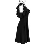 Gothic 'Night Peony' Black Dress