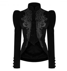 Black 'Dark Doll' Velvet Gothic Jacket