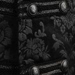 Gilet Victorien 'Damask Gothic' en Brocart Noir