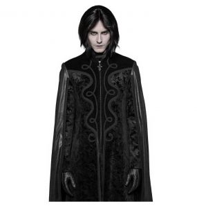 Black Long Gothic 'Vampyr' Cape Cloak