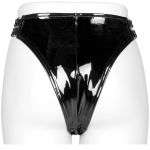 Black PVC 'Cyber Laser' Panties