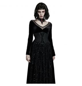 Cross Gothic Dress with Corset Belt – Belchic