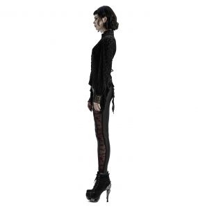 Leggings 'Hecate' Noir et Bordeaux