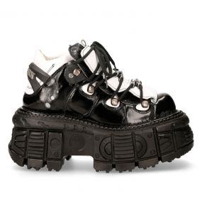 Black New Rock Metallic Shoes M.110-S1 • the dark store™