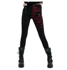 Pgeraug leggings for women Cool Ultra Gathered Gothic Rocker Distressed  Punk Tie Leggings pants for women Gray XL