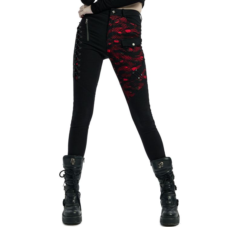 Black and Red 'Dark Blood' Pants by Punk Rave • the dark store™