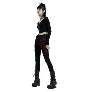 Black and Red 'Dark Blood' Pants