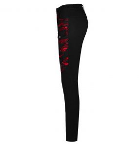 Spirit Black 100% Cotton with Red Stripe Kickboxing Trousers (120cm) :  Amazon.co.uk: Fashion