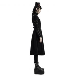 Black 'Bellona' Gothic Coat