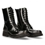 Bottes New Rock Newmili en Cuir Noir