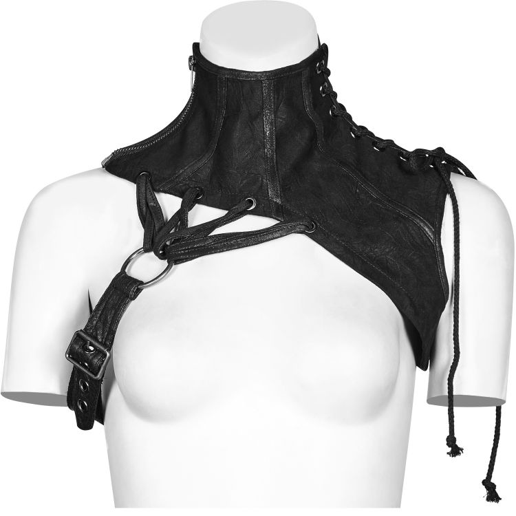 Men's Shiny Leather Body Chest Harness Belt Punk Adjustable Armor with  Buckles