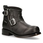 Black Itali Leather New Rock Shoes