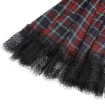 Jupe 'Punk Lace Up' en Tartan et Simili Cuir