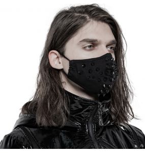 Black 'Punk Rivet' Face Mask