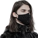 Black 'Punk Rivet' Face Mask