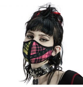 Punk Plaid Face Mask