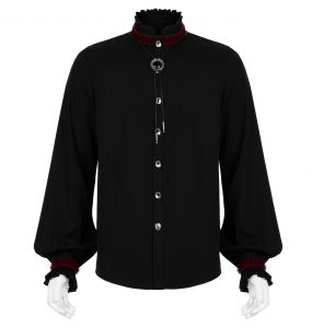 Chemise 'Desmond' Noire et Bordeaux