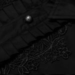 Black 'Goth Applique' Victorian Shirt by Punk Rave • the dark store™